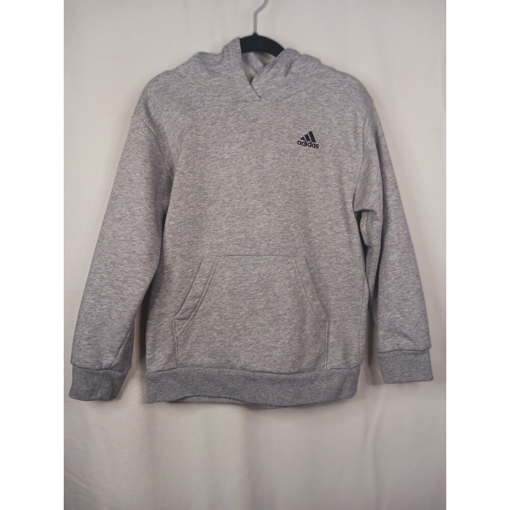 Adidas Boys Pullover Hoodie Sz. 7 Gray